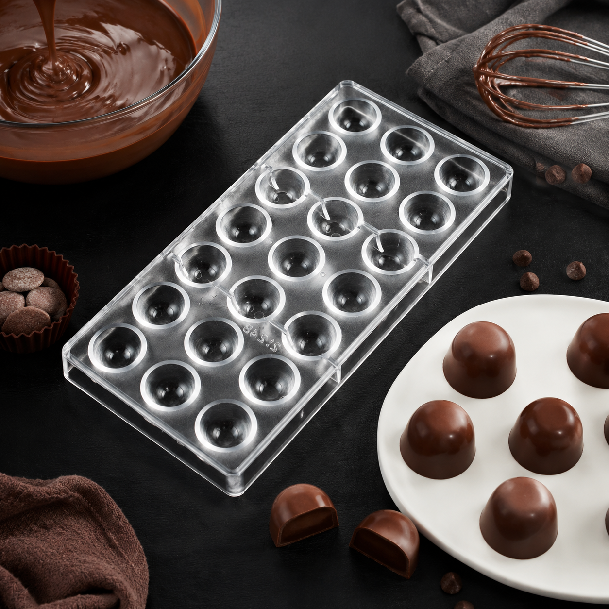Dome Mold Clear - 21 Cavity Dome Chocolate Mold Clear