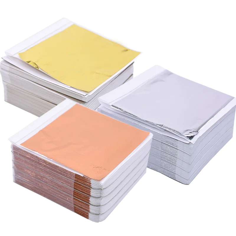 Gold Foil Flakes - 100Pcs Imitation Gold Sliver Copper Foil