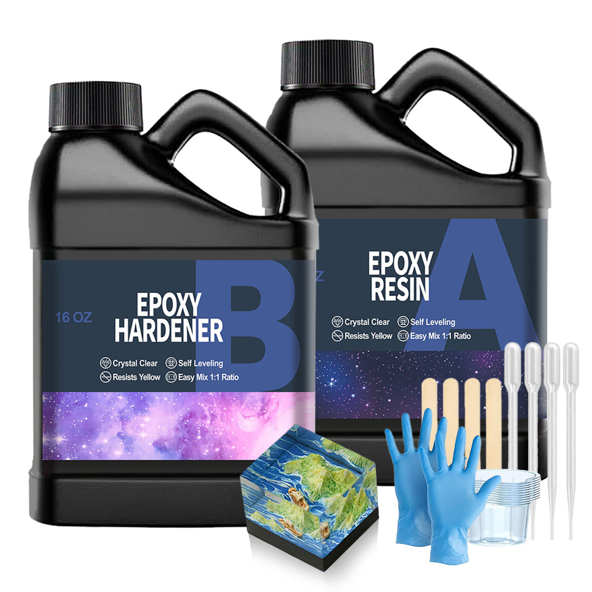 Resin Jewelry Kit - 32OZ Clear Epoxy Resin Kit, Non-Yellowing,