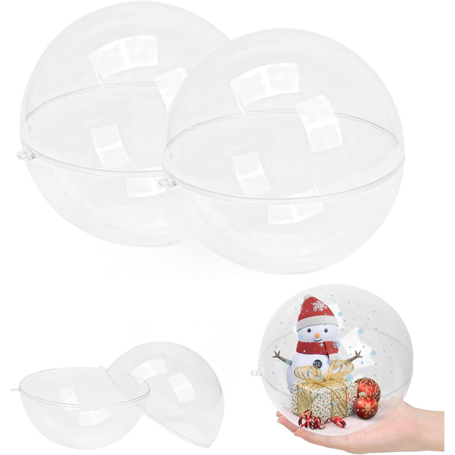 Dome Mold Clear - Fillable Clear Ornament Ball, Extra Large