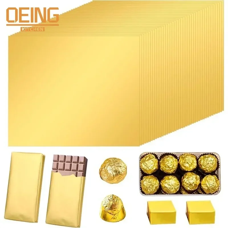 Gold Foil Flakes - 100PCS Large Dubai Chocolate Candy Bar