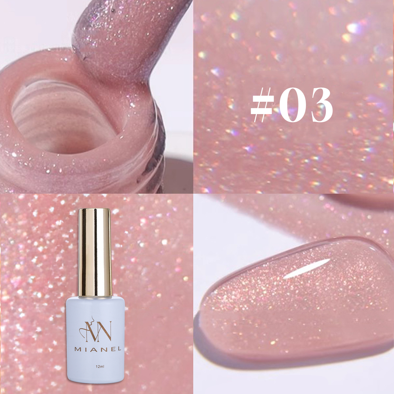 Resin Glitter Pack - MIANEL 12ML 1PCS Fugitive Whitening Princess