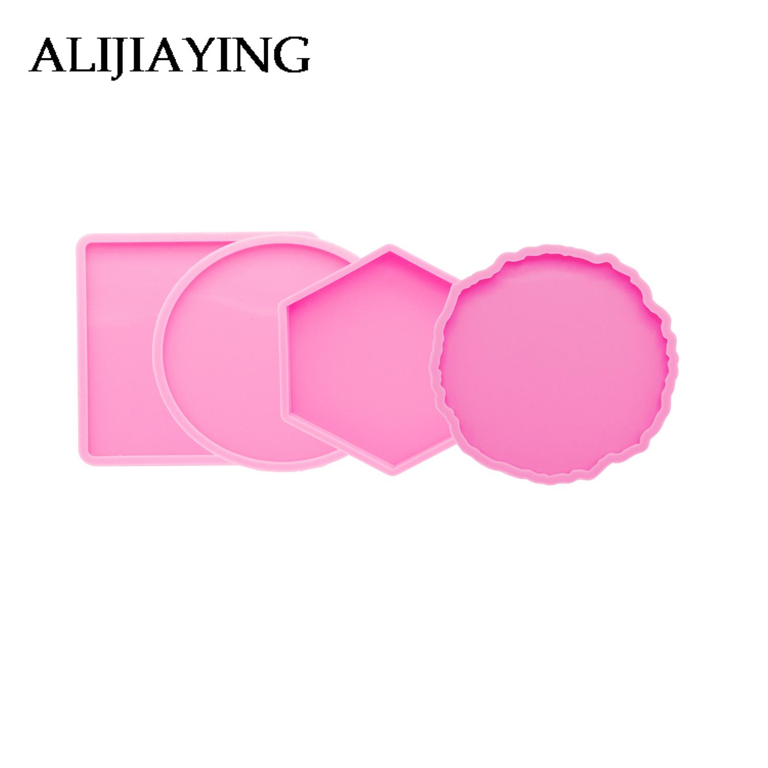 Geode Mold Silicone - DY0278 Smooth Surface Cup/Monstera leaf/Round/Square Geode