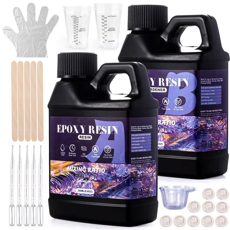 Gold Foil Flakes - Easy Mix 1:1 Epoxy Resin Kit