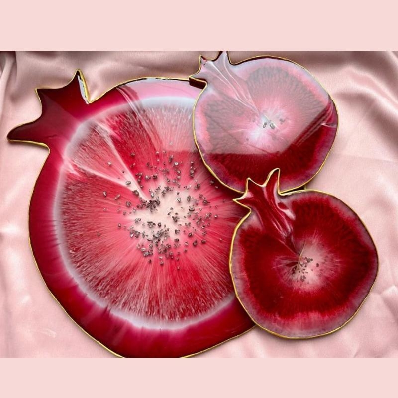 Geode Mold Silicone - X6HE Pomegranate Geode Agate Epoxy Resin