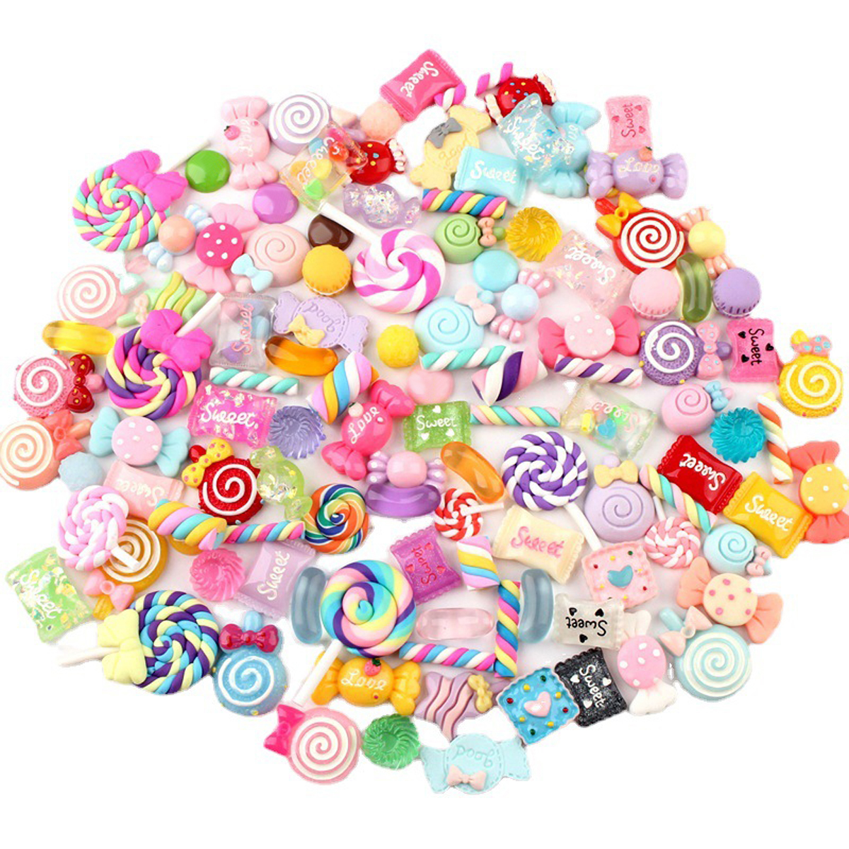 Resin Jewelry Kit - 30pcs Random Candy Slime Charms Cute