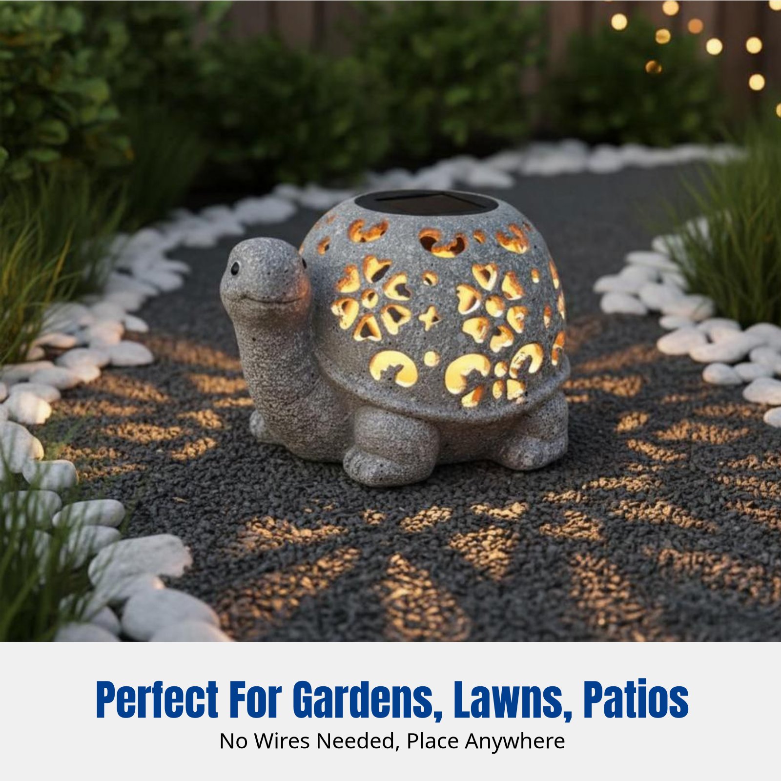 Crafting Resin - Garden Decor, Solar Hollow Turtle Lawn