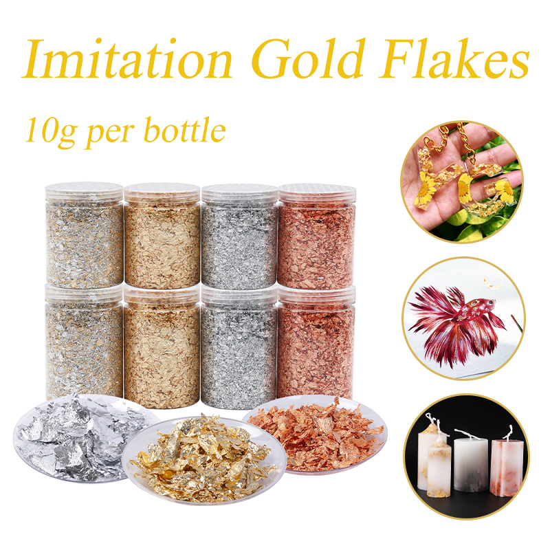 Gold Foil Flakes - Shiny 10g Gold Foil Jewelry Luxury