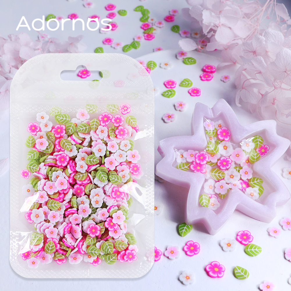 Flower Preservation Resin - 10g Pink Flowers Polymer Clay Slices