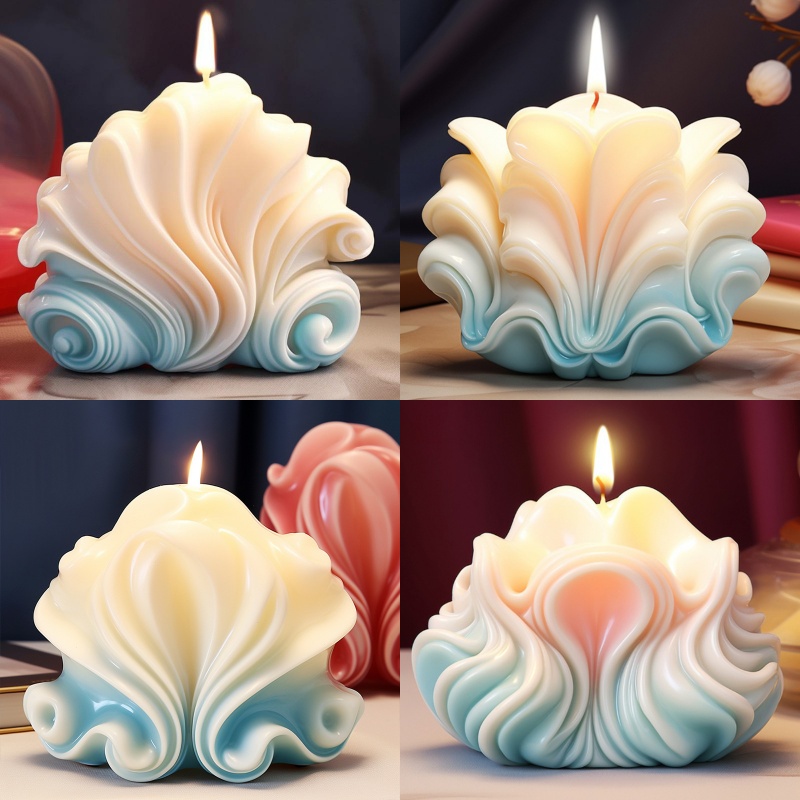 Resin Ocean Wave Mold - Ocean Shell Candle Silicone Molds Handmade