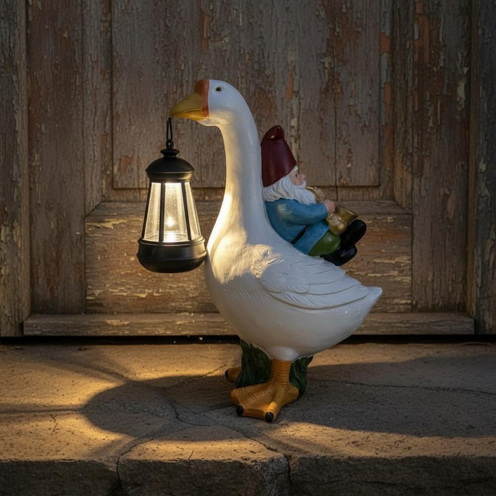 Crafting Resin - Gnome Riding Goose Statue Weather Resistant
