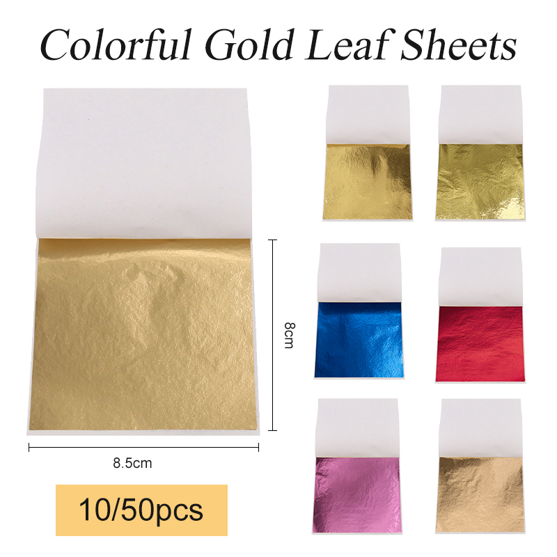 Gold Foil Flakes - 8x8.5cm Taiwan Imitation Gold Leaf Sheets