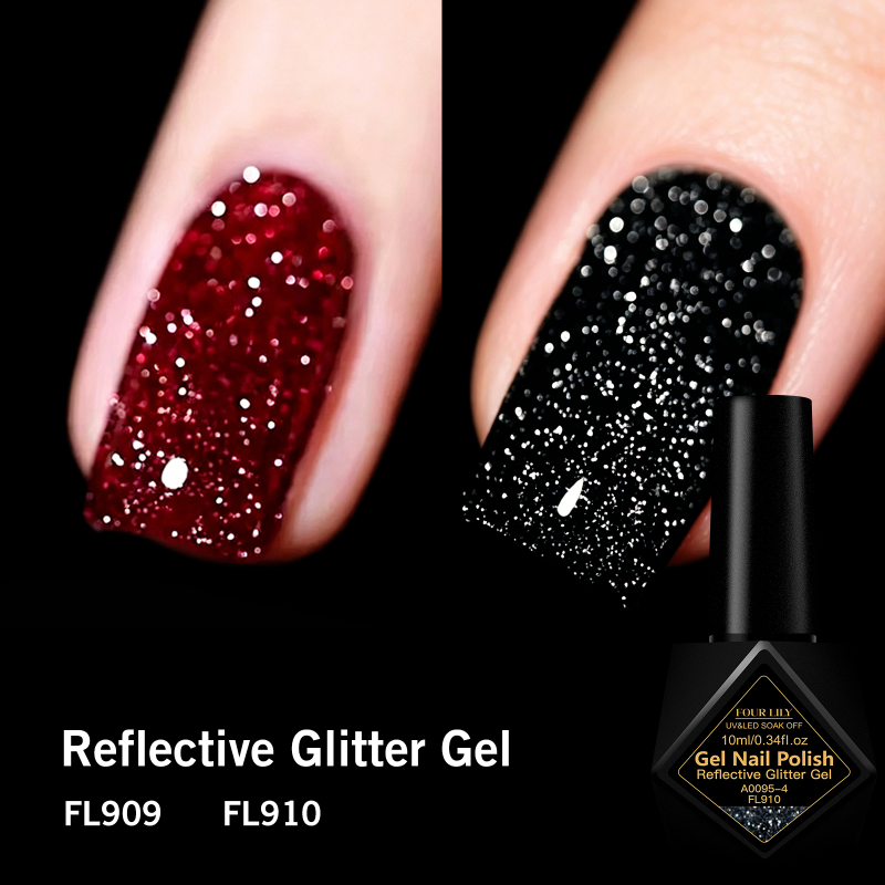 Resin Glitter Pack - 2pcs/set 10ml Reflective Glitter Gel Nail
