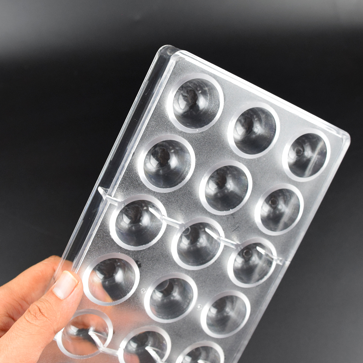 21 Cavity Dome Chocolate Mold  - огляд і ціна Dome Mold Clear