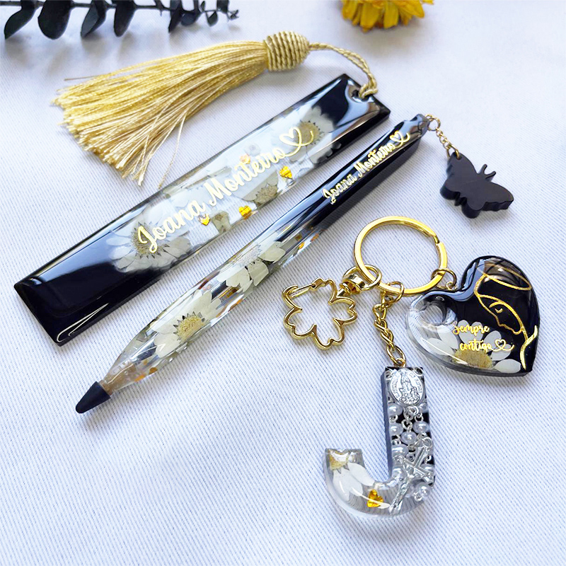 Transparent Pen and Bookmark S - огляд і ціна Gold Foil Flakes