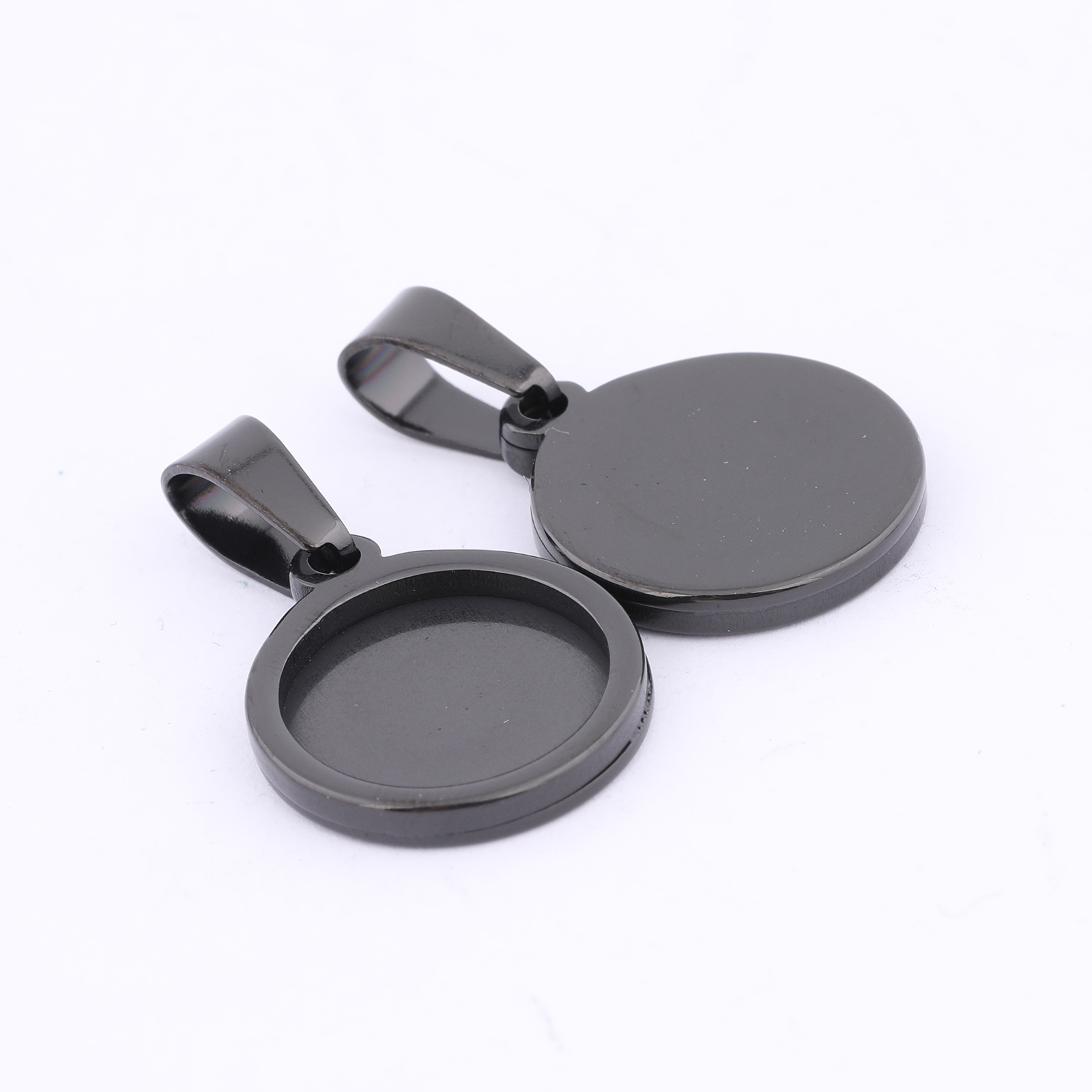 10pcs Gold Plated Black 12mm R - огляд і ціна Bezels Set Pendant