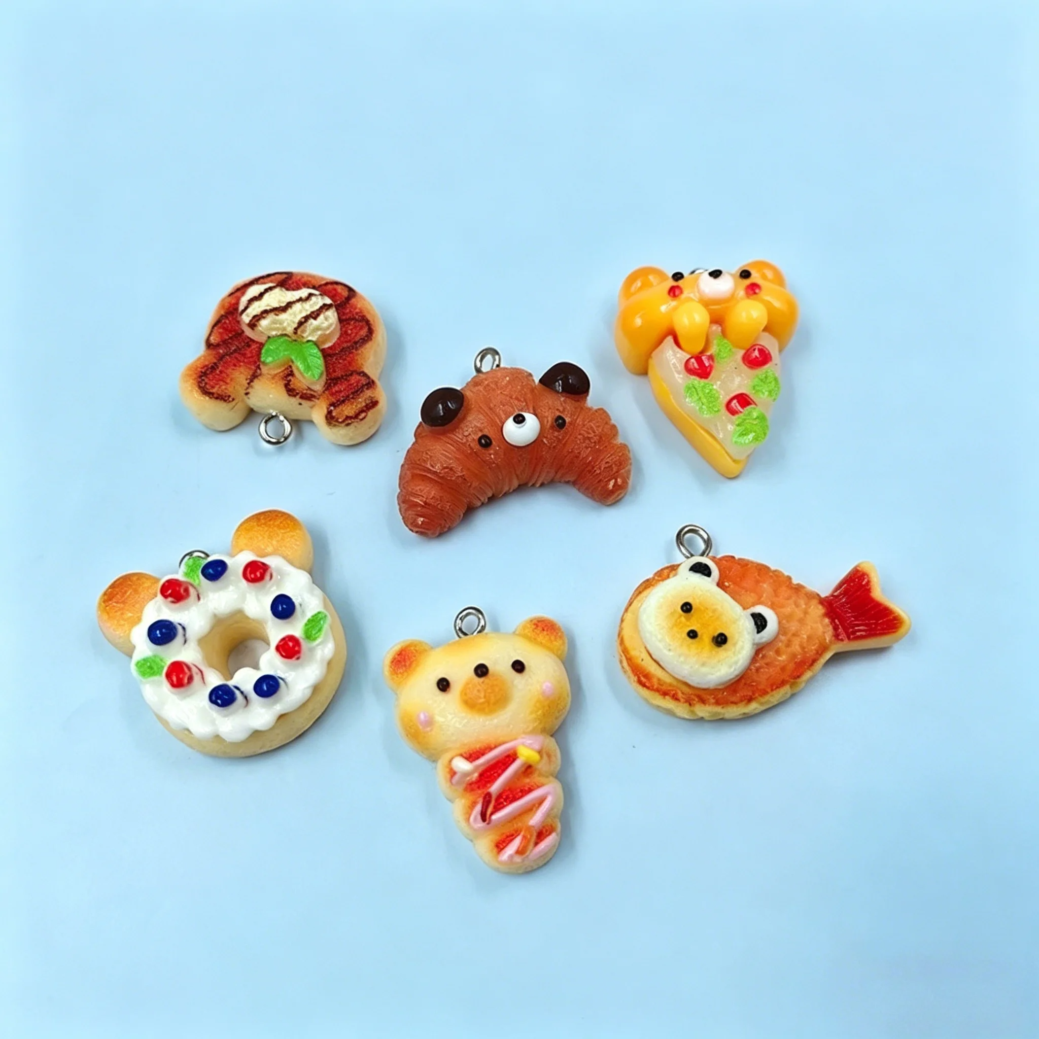 10Pcs Kawaii Bear Bread Animal - огляд і ціна Resin Craft Supplies