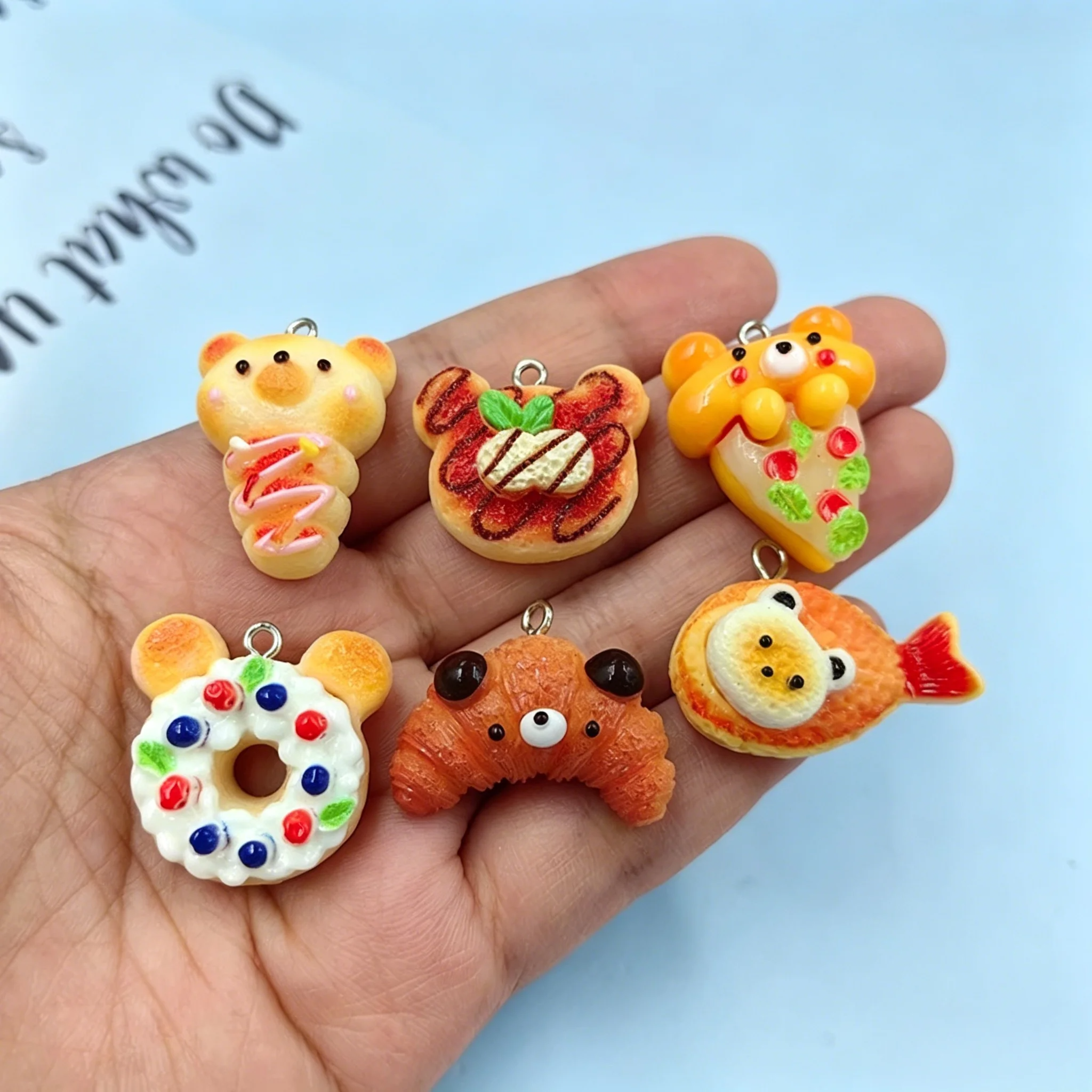 10Pcs Kawaii Bear Bread Animal - огляд і ціна Resin Craft Supplies