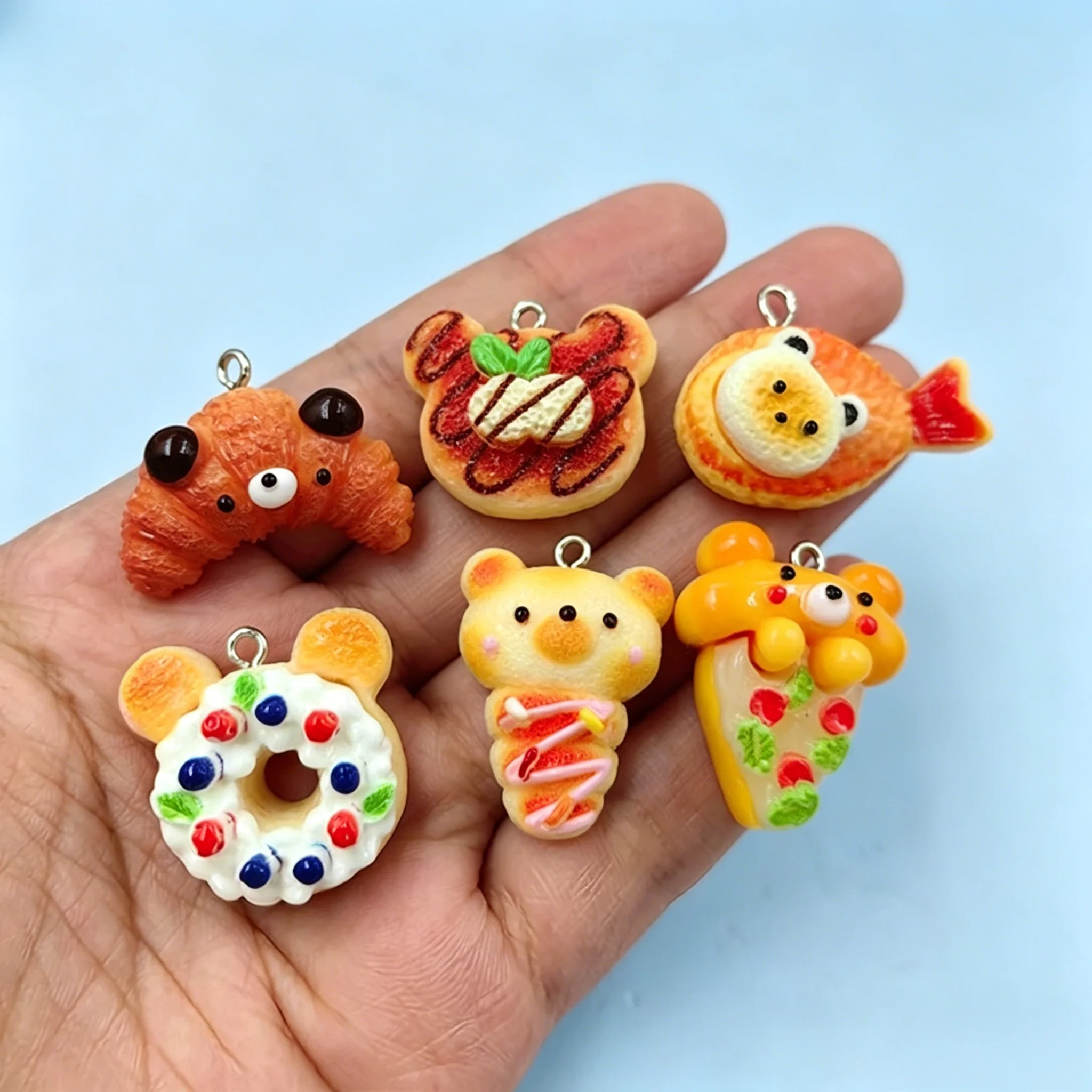 10Pcs Kawaii Bear Bread Animal - огляд і ціна Resin Craft Supplies