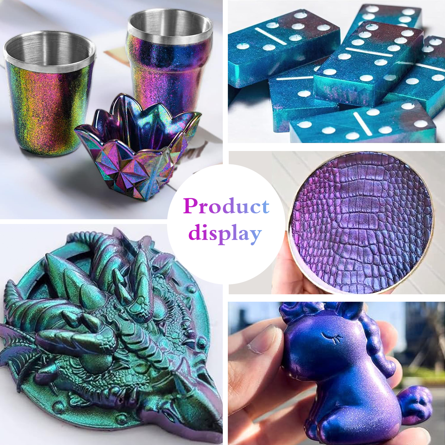 1 Set Chameleon Powder Nail Ch - огляд і ціна Resin Glitter Pack