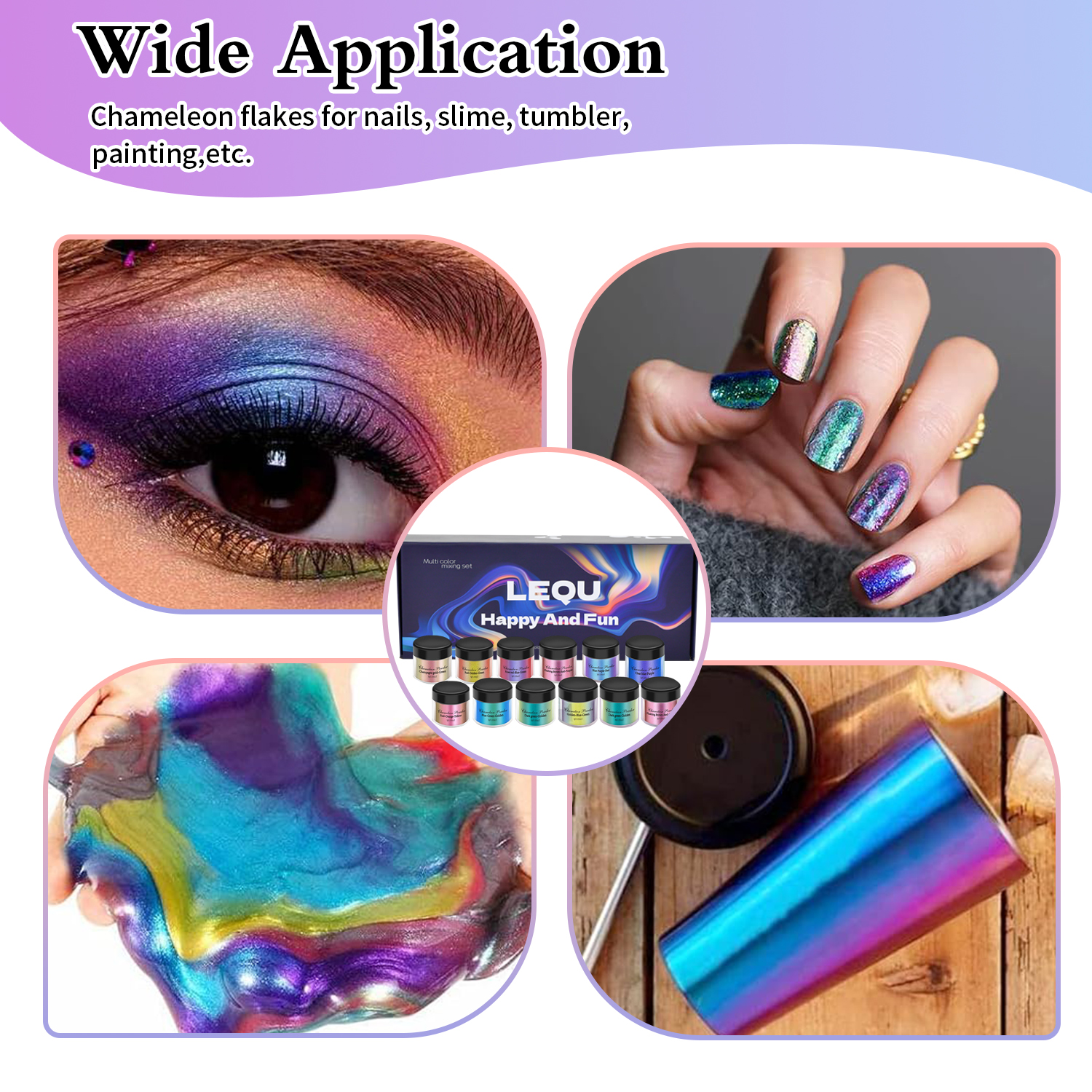 1 Set Chameleon Powder Nail Ch - огляд і ціна Resin Glitter Pack