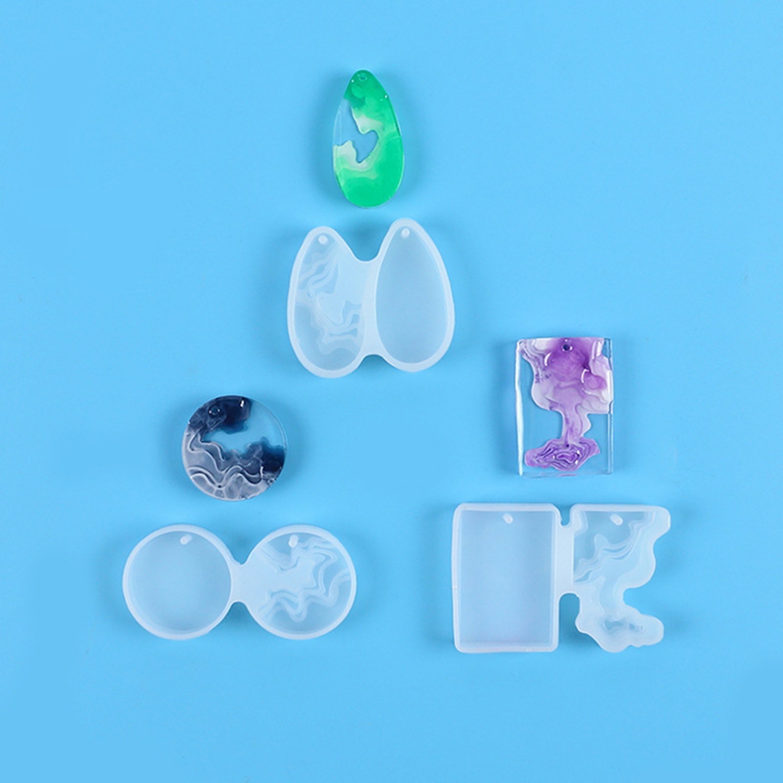 3pcs DIY Crystal Mold Set Roun - огляд і ціна Geode Mold Silicone