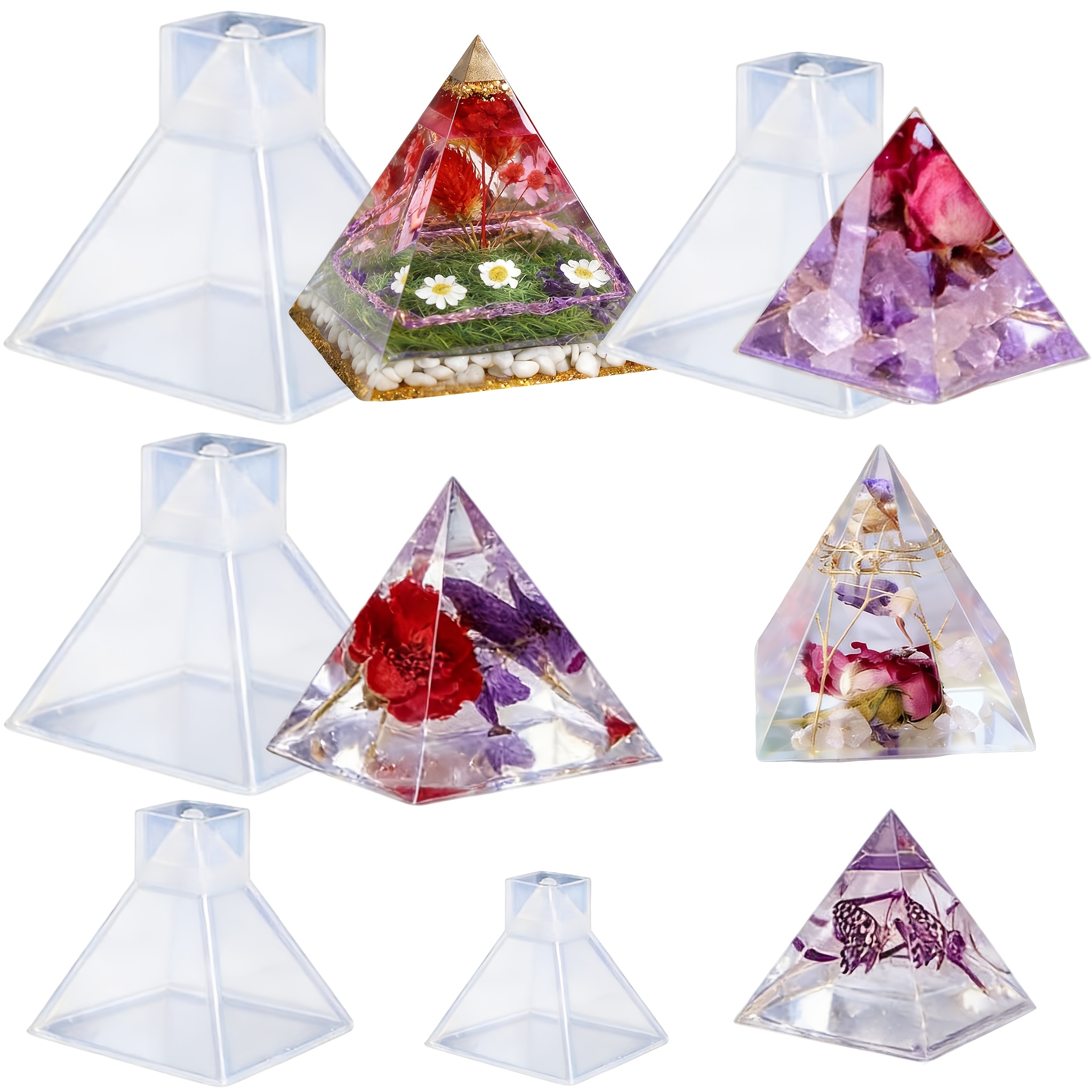 5pc - Pyramid Resin Molds of V - огляд і ціна Resin Jewelry Kit