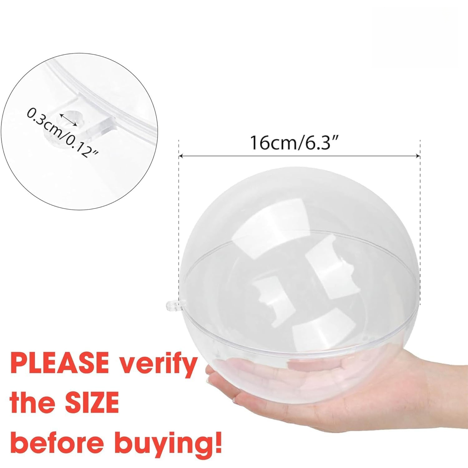 Fillable Clear Ornament Ball,  - огляд і ціна Dome Mold Clear