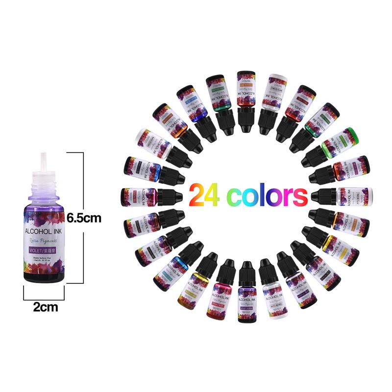 24 Color/Set 10ml  Resin Pigme - огляд і ціна Resin Dye Alcohol