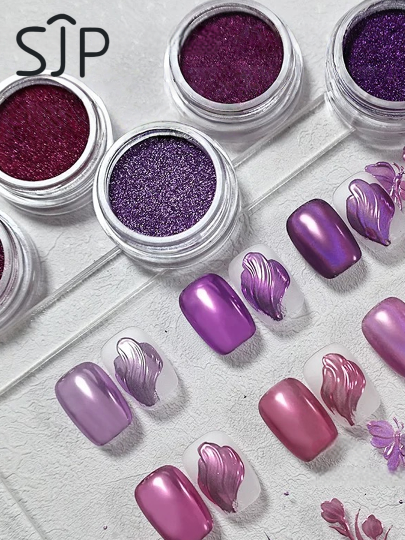 6-piece Electric Purple Series - огляд і ціна Resin Glitter Pack