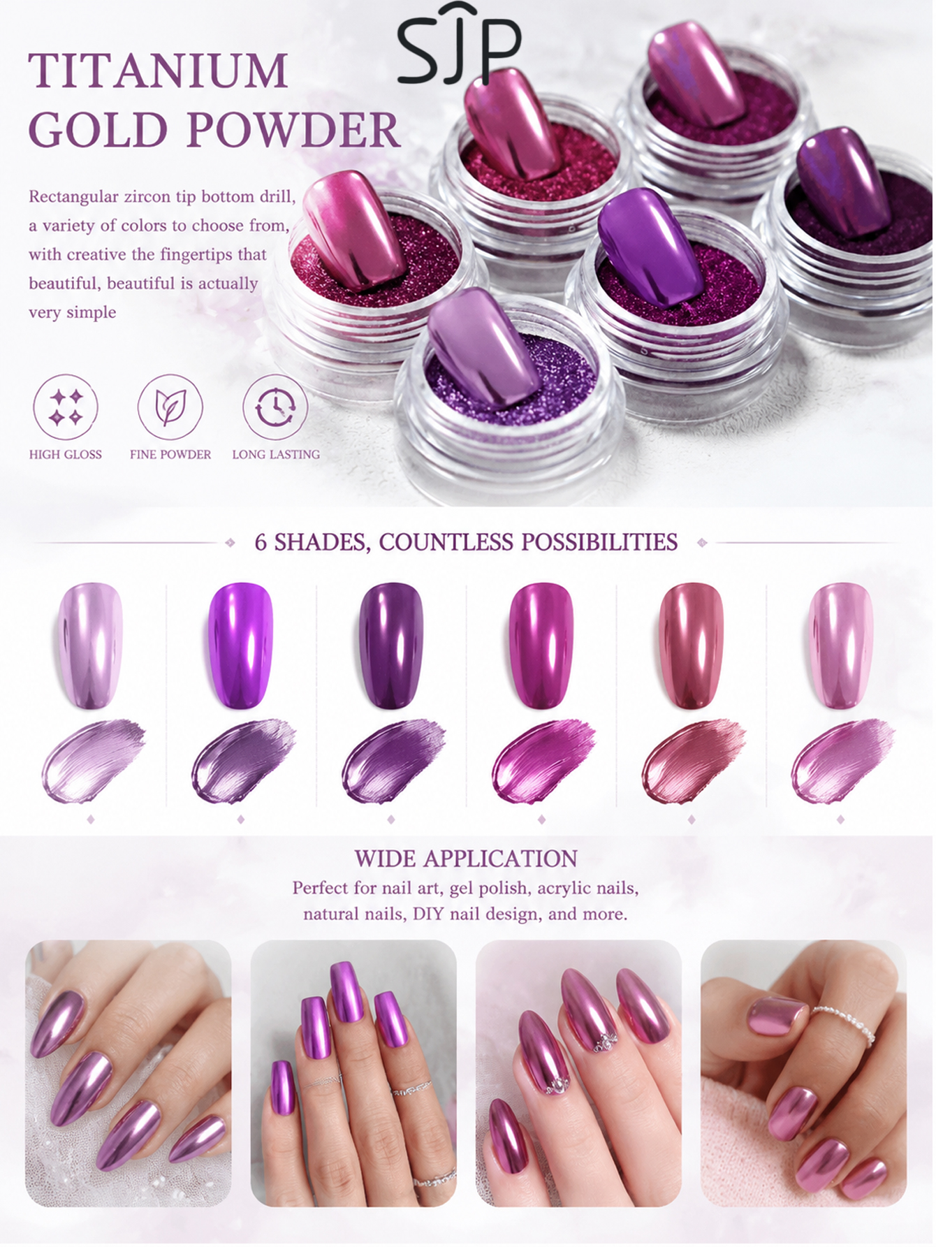 6-piece Electric Purple Series - огляд і ціна Resin Glitter Pack