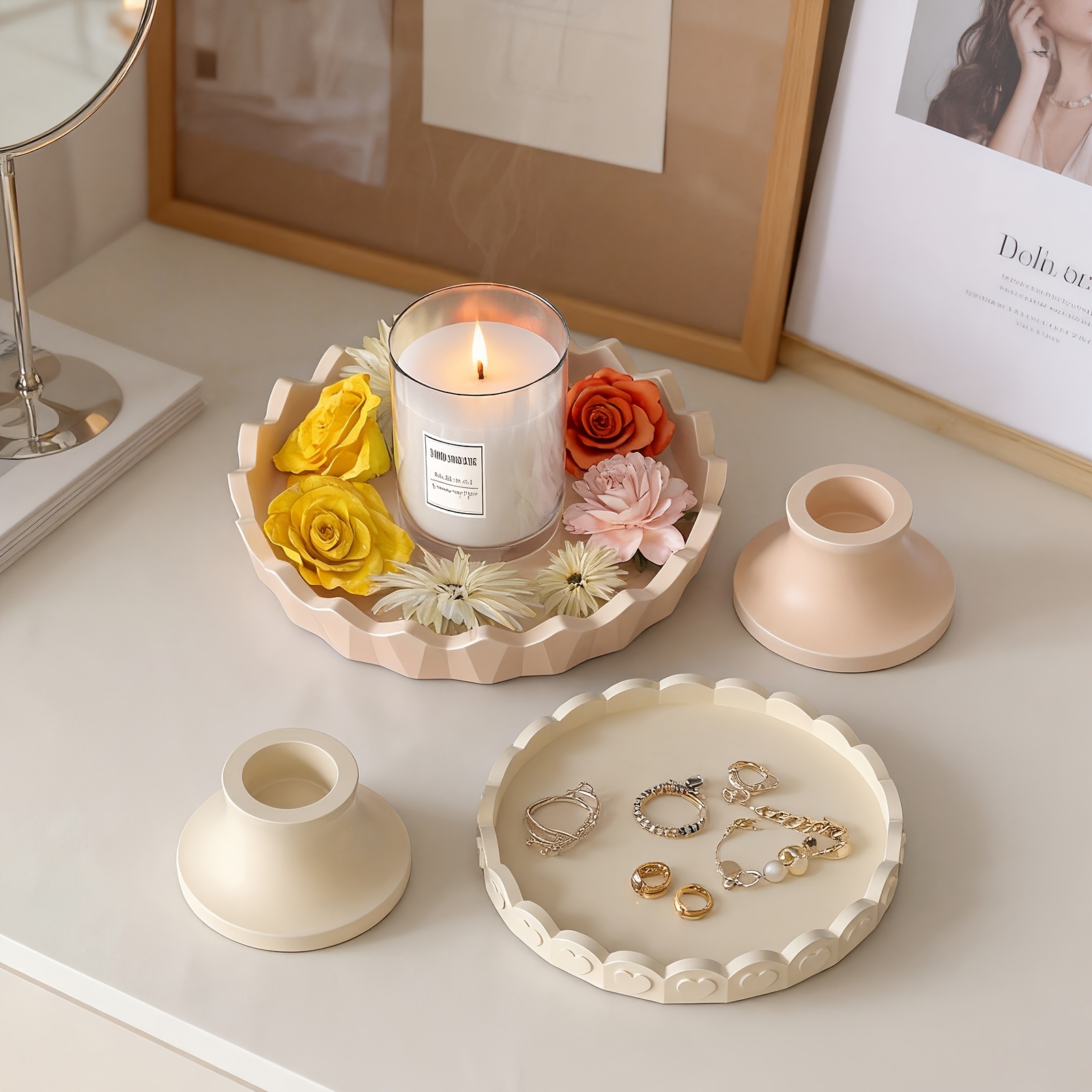 2pcs Silicone Tray Mold Set, R - огляд і ціна Resin Jewelry Kit