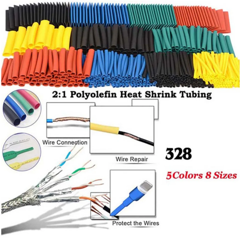 580/530/127PCS Heat Shrink Tub - огляд і ціна Heat Gun Small