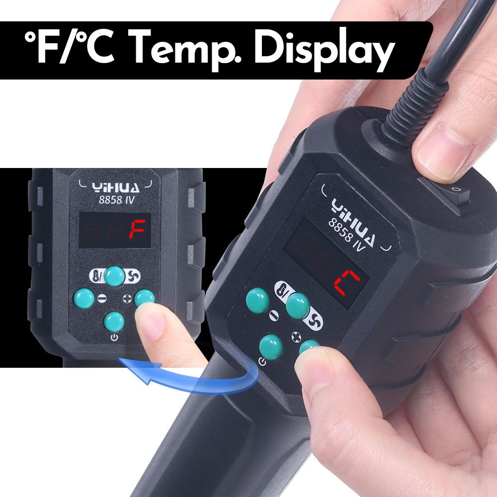 YIHUA Hot Air Gun Temperature  - огляд і ціна Heat Gun Small