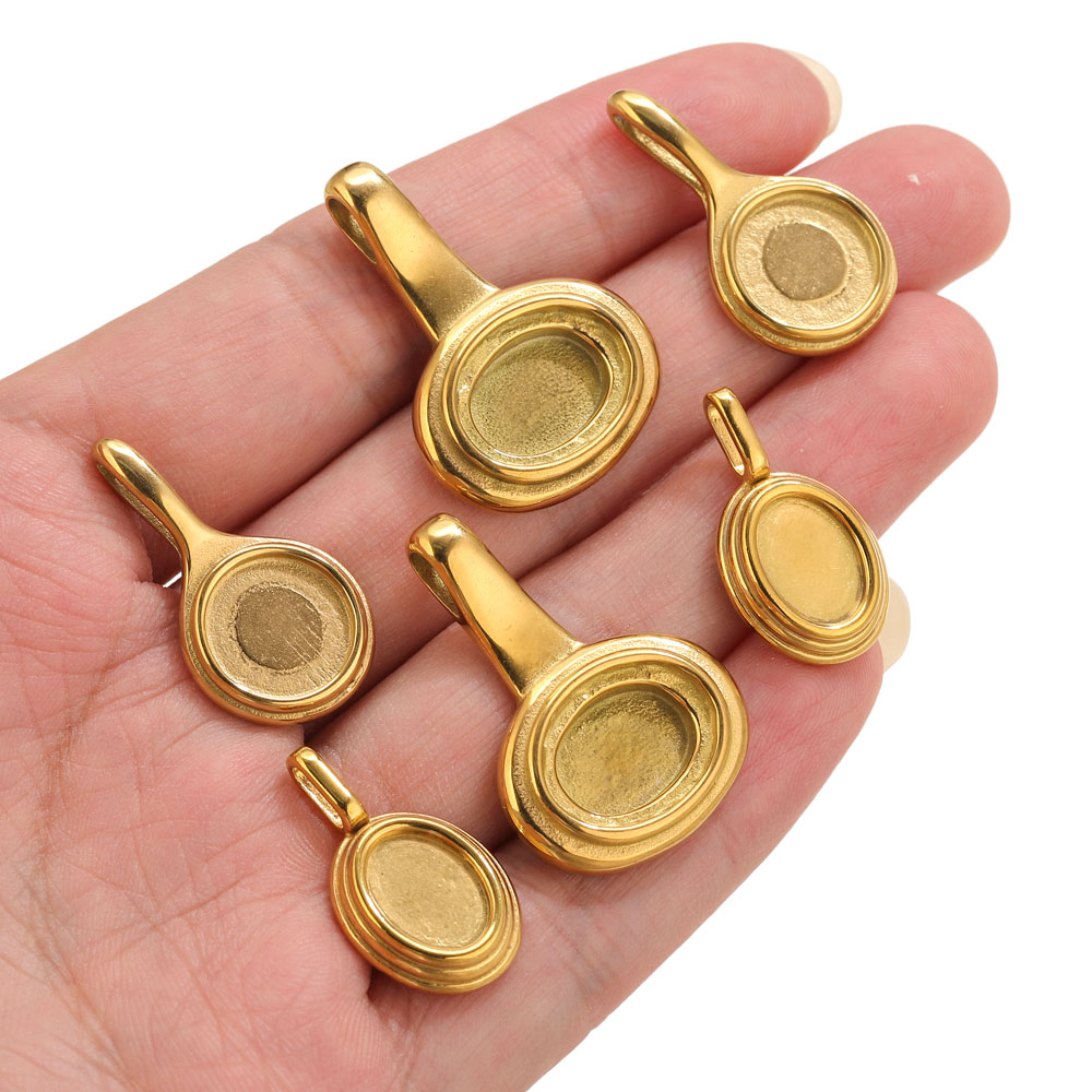5pcs Stainless Steel Round Ova - огляд і ціна Crafting Resin