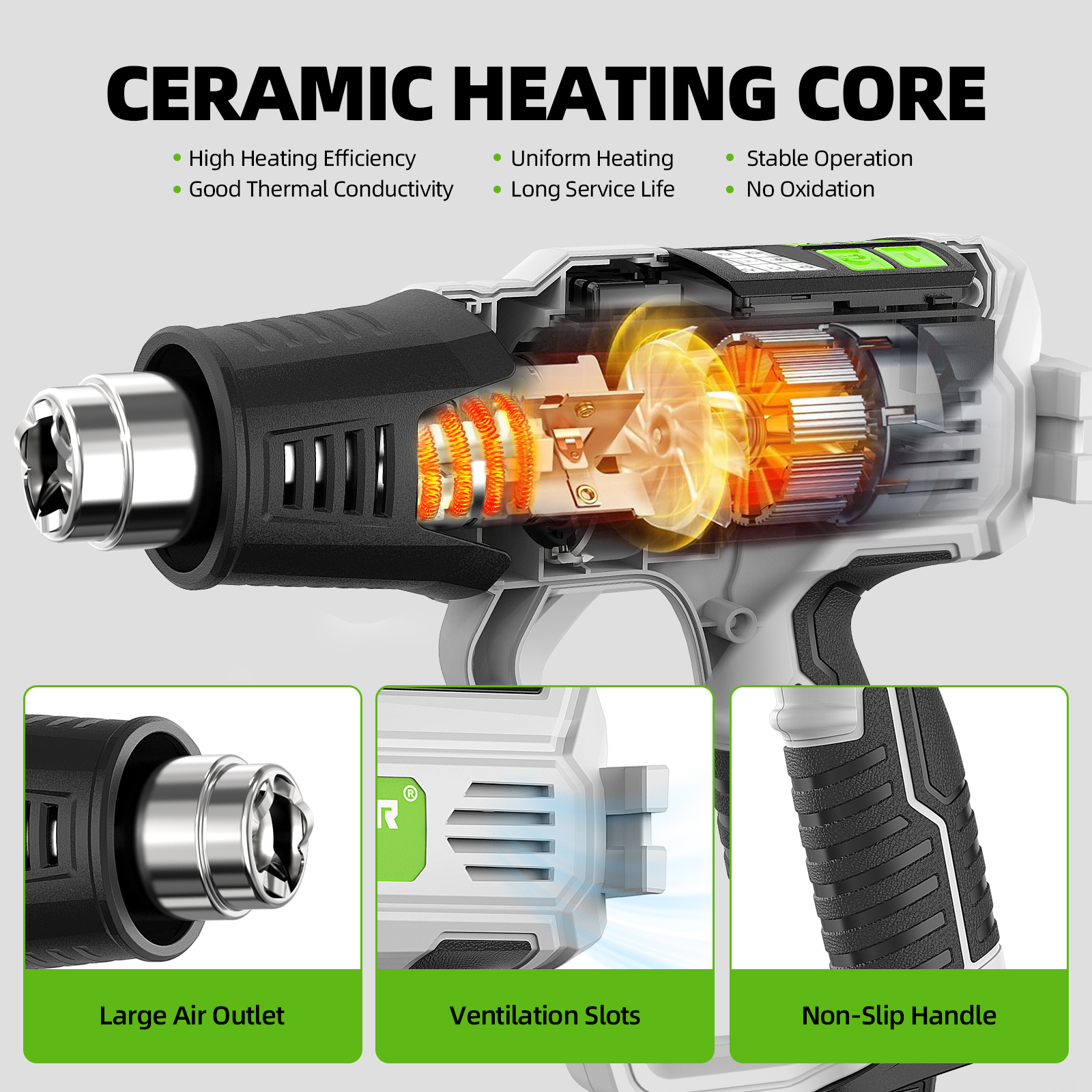 Hot Air Gun with LCD 12 Variab - огляд і ціна Heat Gun Small