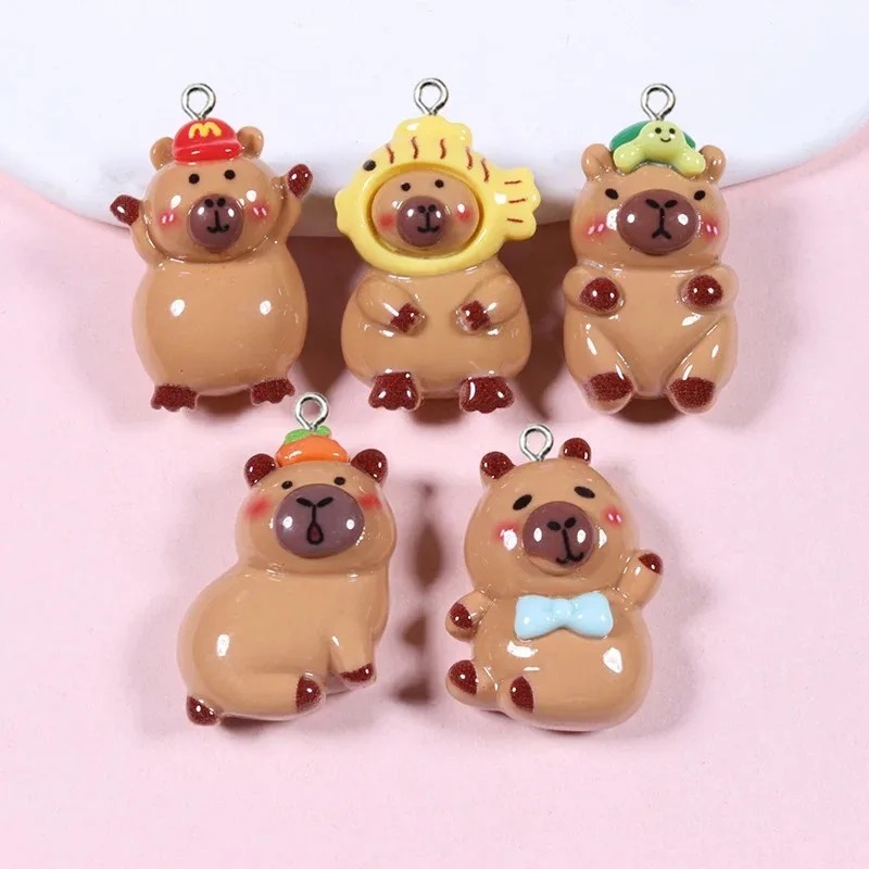 10Pcs Glossy Flatback Capybara - огляд і ціна Resin Craft Supplies