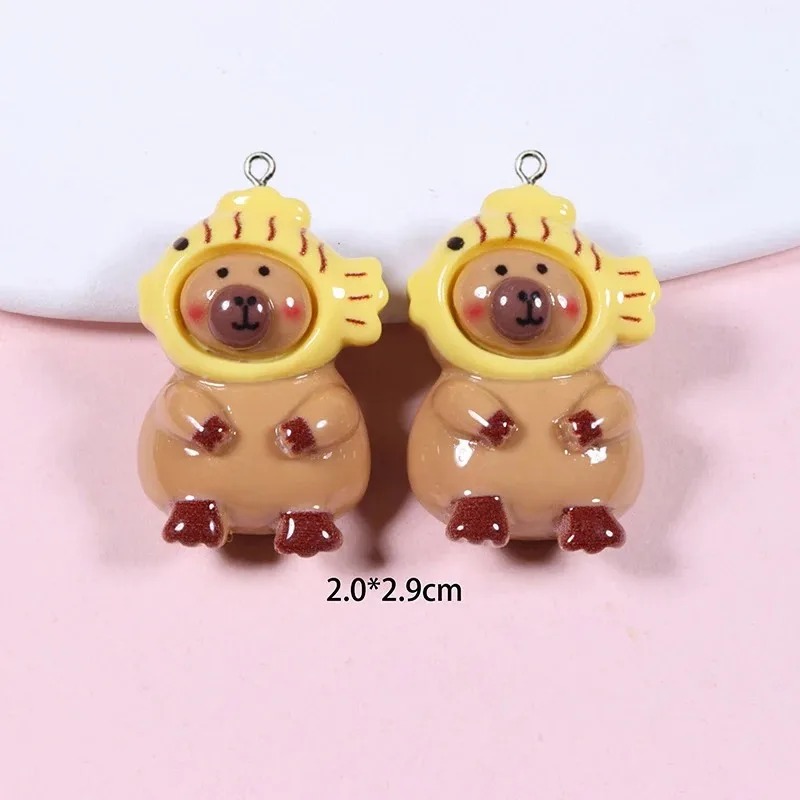 10Pcs Glossy Flatback Capybara - огляд і ціна Resin Craft Supplies