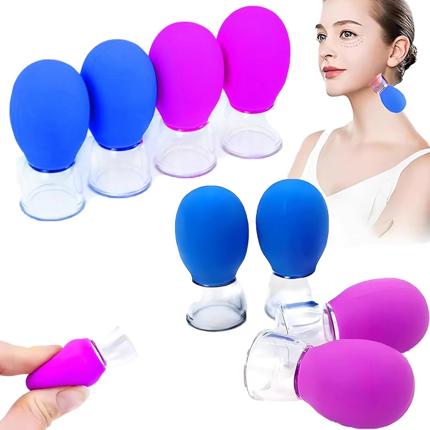 Mini Silicone Facial Cupping V - огляд і ціна Vacuum Chamber Small