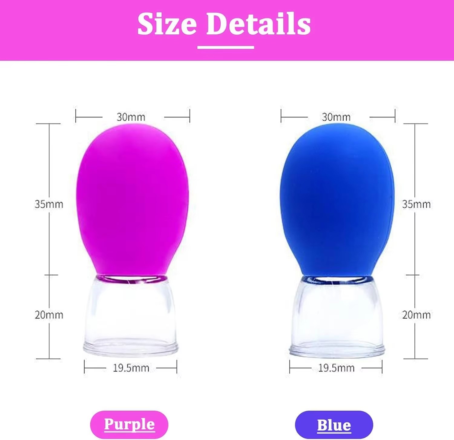 Mini Silicone Facial Cupping V - огляд і ціна Vacuum Chamber Small