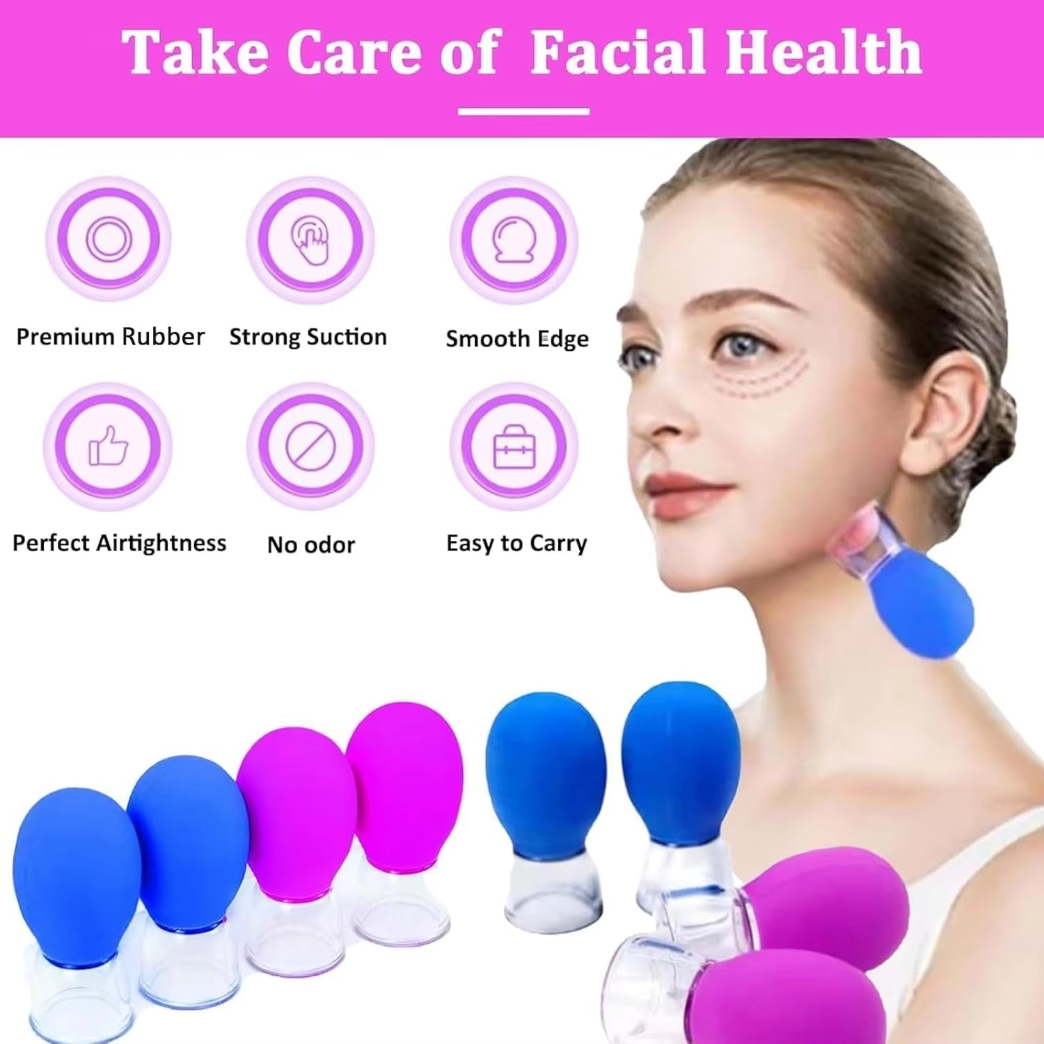Mini Silicone Facial Cupping V - огляд і ціна Vacuum Chamber Small