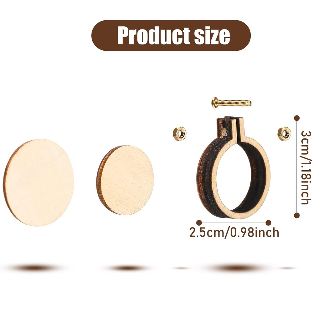 10Pcs/Set Wooden Mini Embroide - огляд і ціна Wood Ring Blank