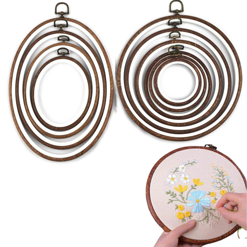 10PCS Sewing Tool Round Oval I - огляд і ціна Wood Ring Blank
