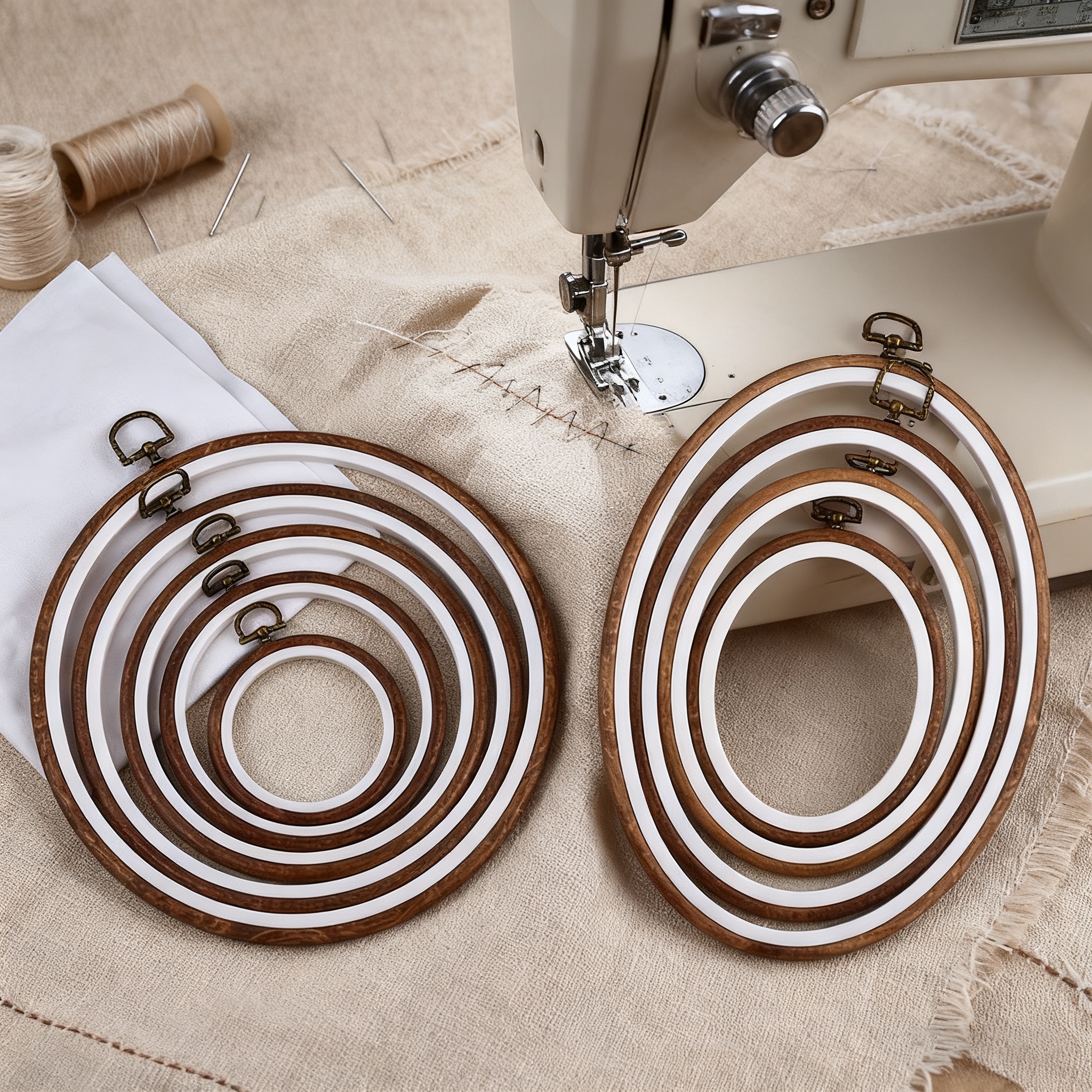 10PCS Sewing Tool Round Oval I - огляд і ціна Wood Ring Blank