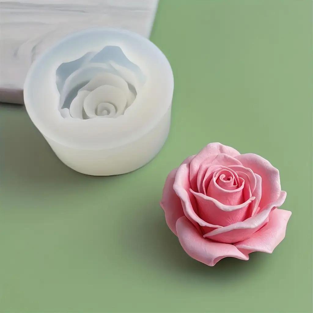 1 Rose Silicone Candle Mold -  - огляд і ціна Flower Preservation Resin