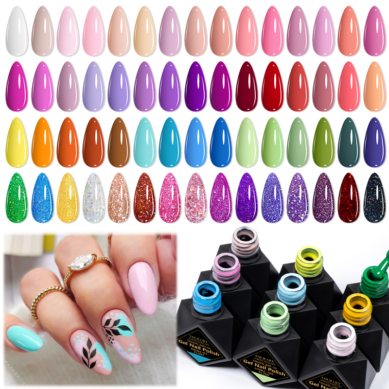 6Pcs/Set 10ML Gel Nail Polish  - огляд і ціна Resin Glitter Pack