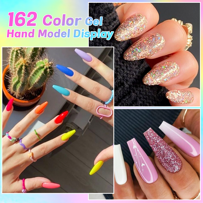 6Pcs/Set 10ML Gel Nail Polish  - огляд і ціна Resin Glitter Pack