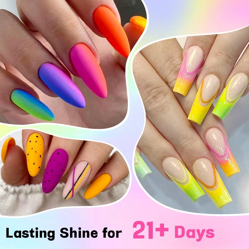 6Pcs/Set 10ML Gel Nail Polish  - огляд і ціна Resin Glitter Pack