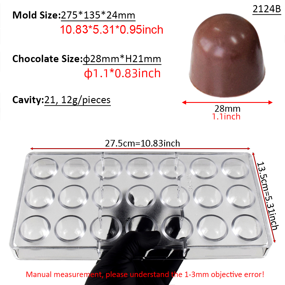21 Cavity Dome Chocolate Mold  - огляд і ціна Dome Mold Clear