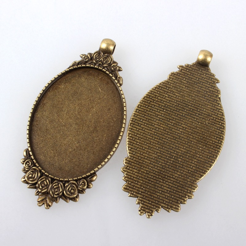 10Pcs Vintage Style Alloy Carv - огляд і ціна Bezels Set Pendant